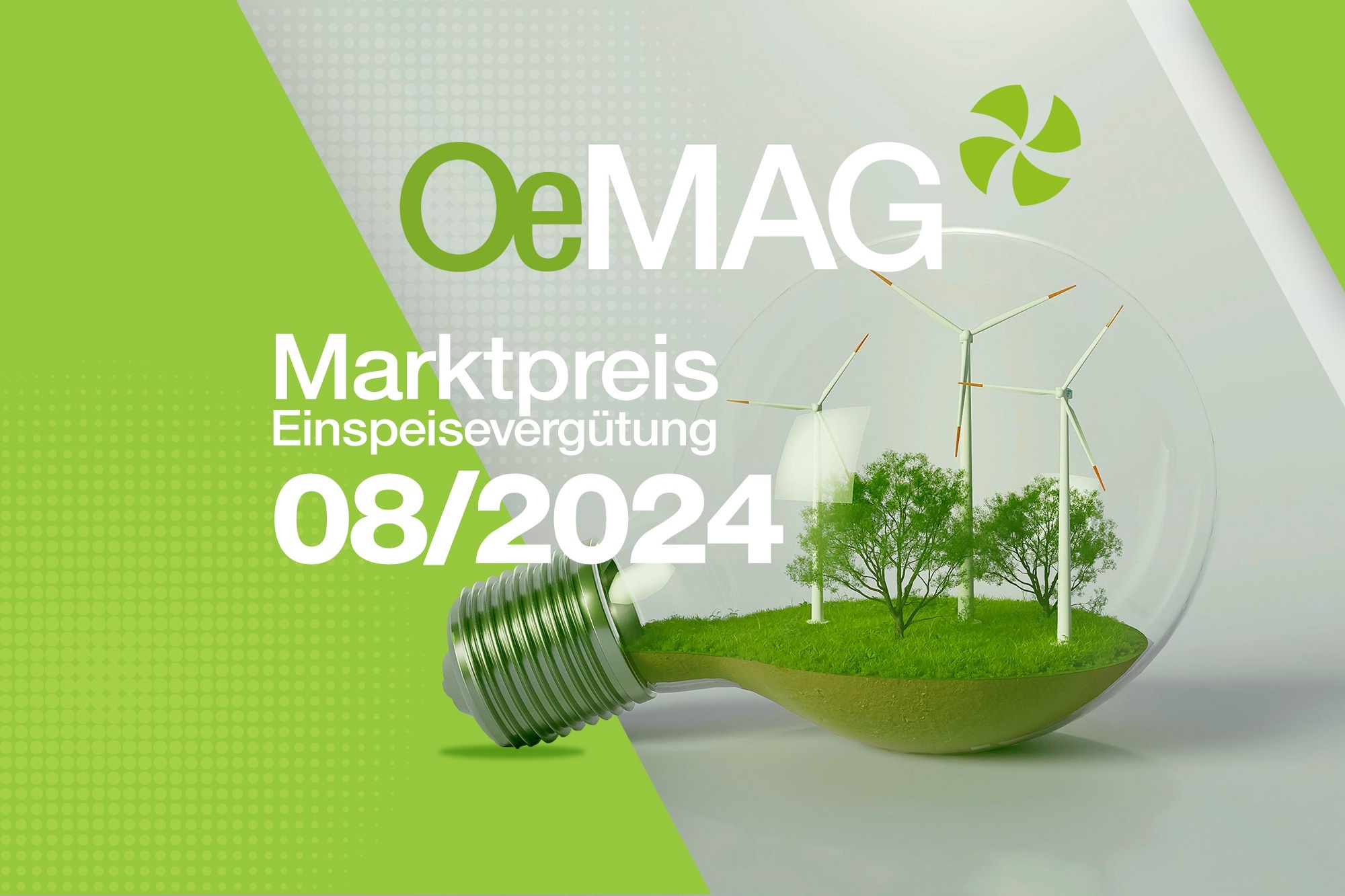 OeMAG Marktpreis August 2024: 5,827 ct/kWh